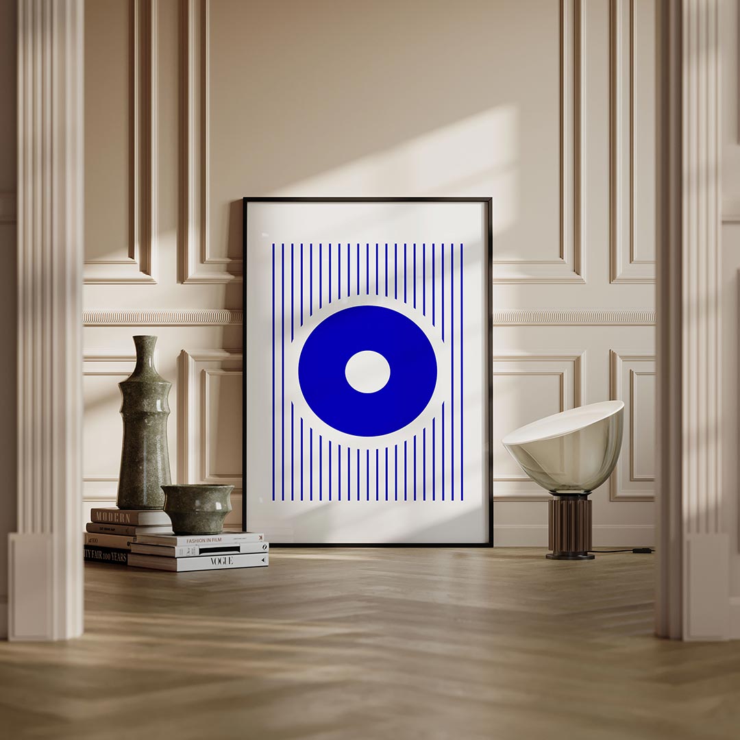 Cirkels en lijnen – moderne Bauhaus wandkunst als poster