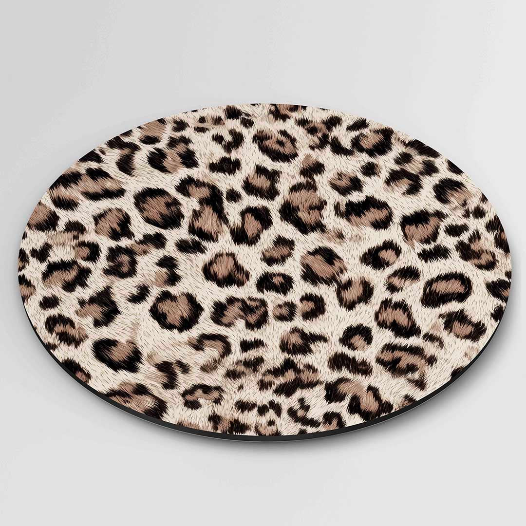 Luipaardpatroon – ronde safari wanddecoratie van WallArtistic