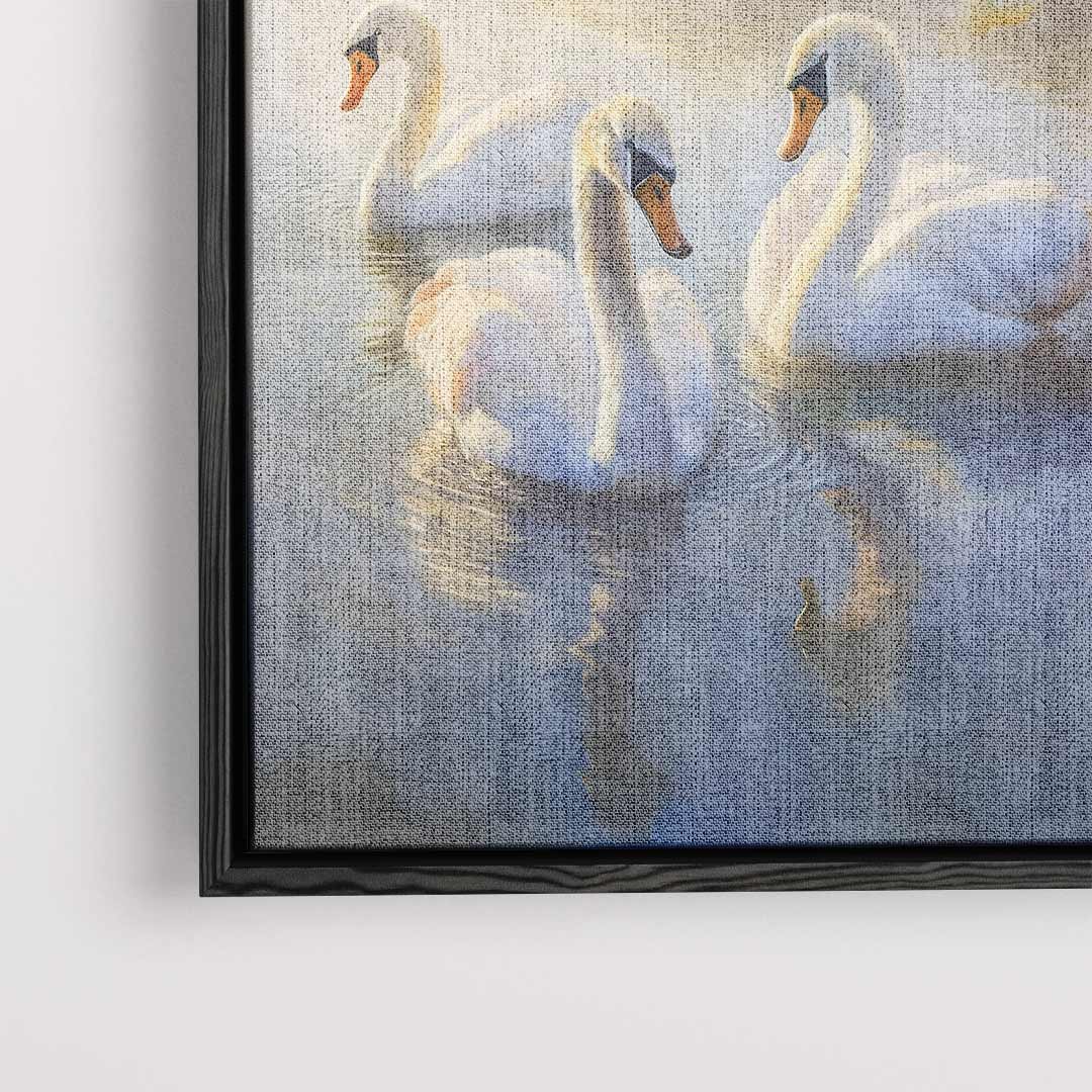 Sereen Zwemeenden Schilderij – plexiglas wanddecoratie in portret formaat