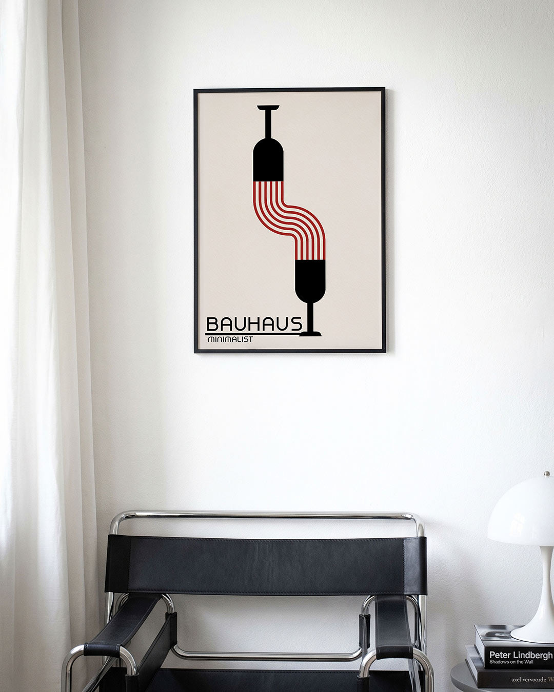 Lijnen en vormen – moderne Bauhaus wandkunst als poster