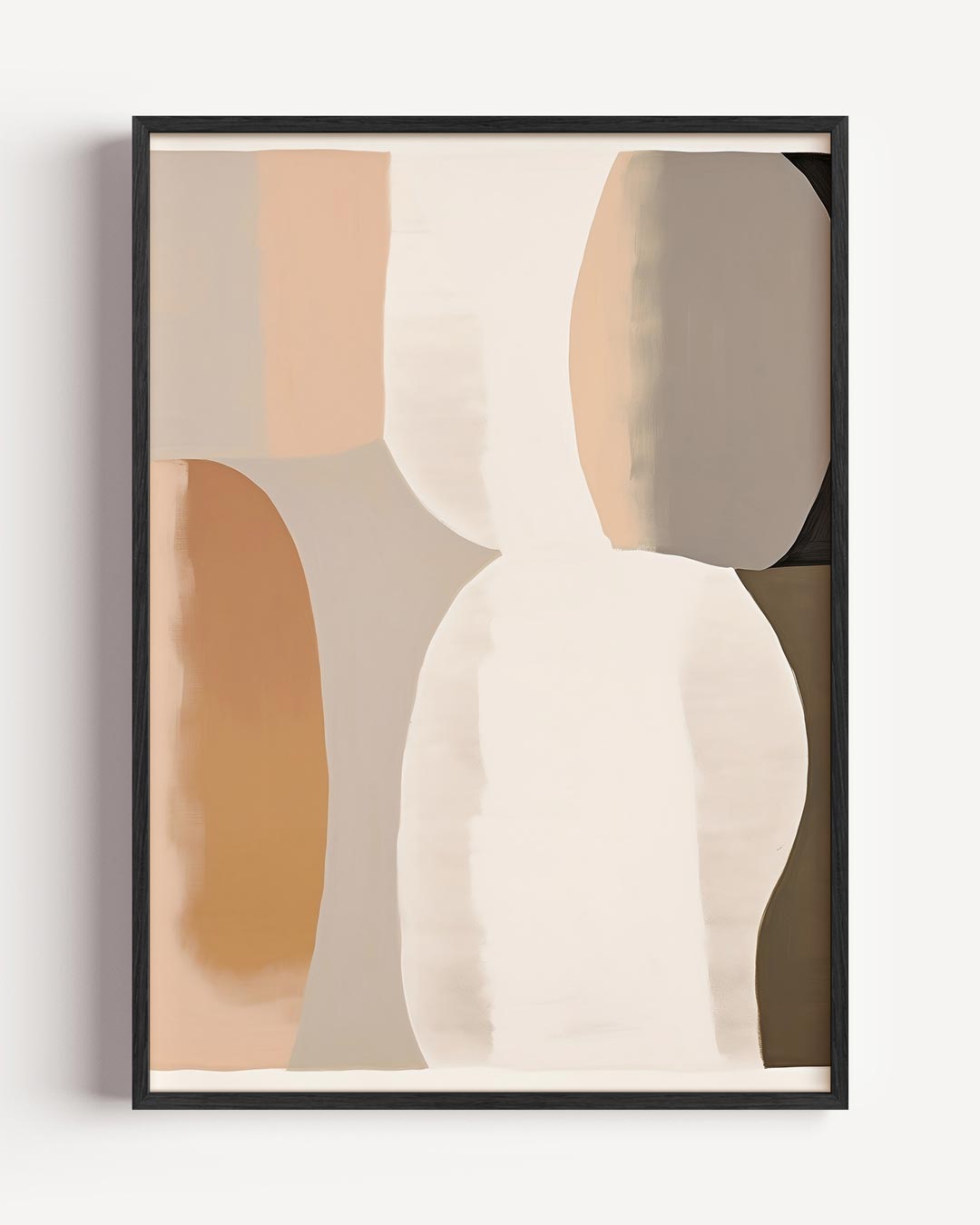 Abstracte Aardetinten Kunst – abstracte portret poster als wanddecoratie