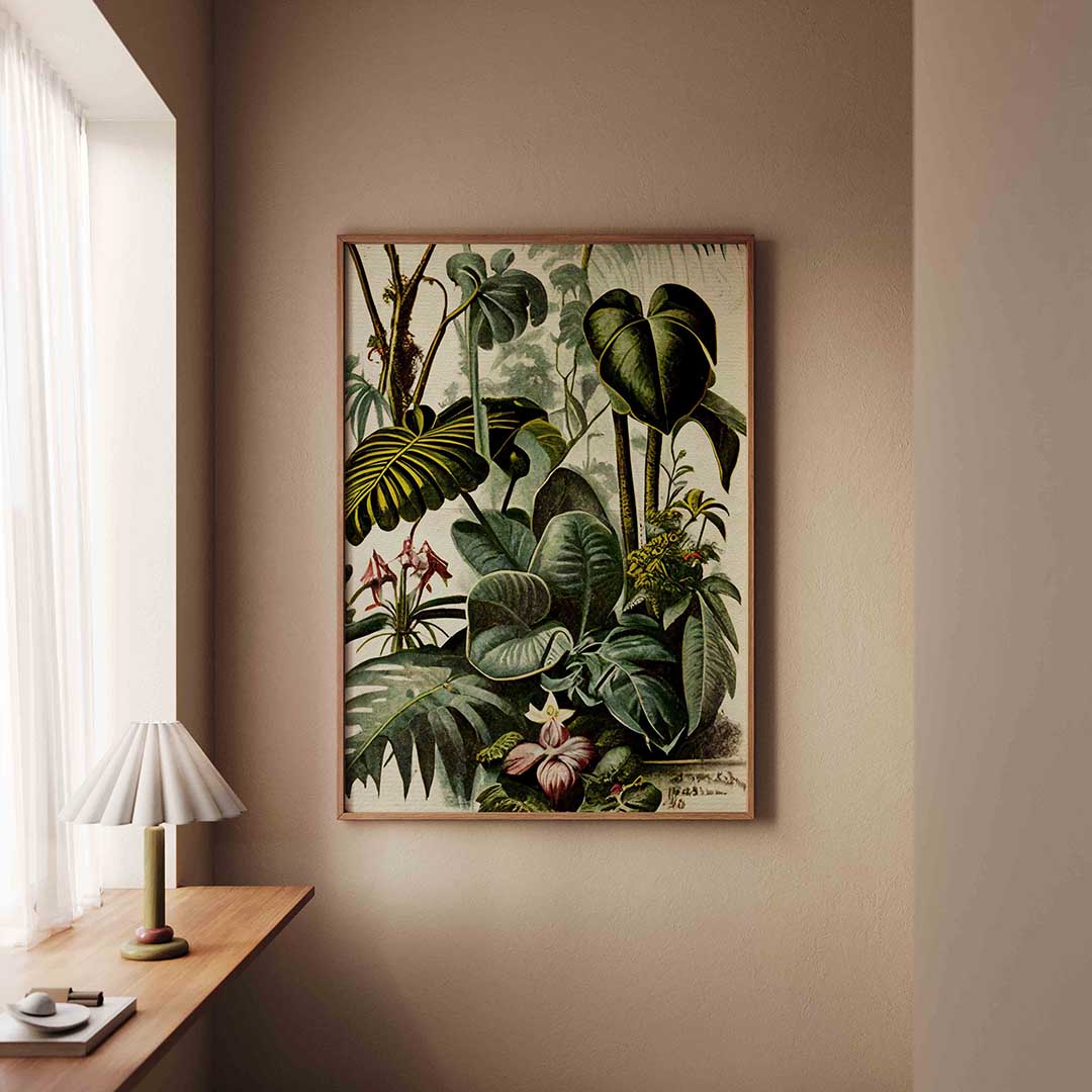 Tropische planten – staande jungle wanddecoratie van WallArtistic