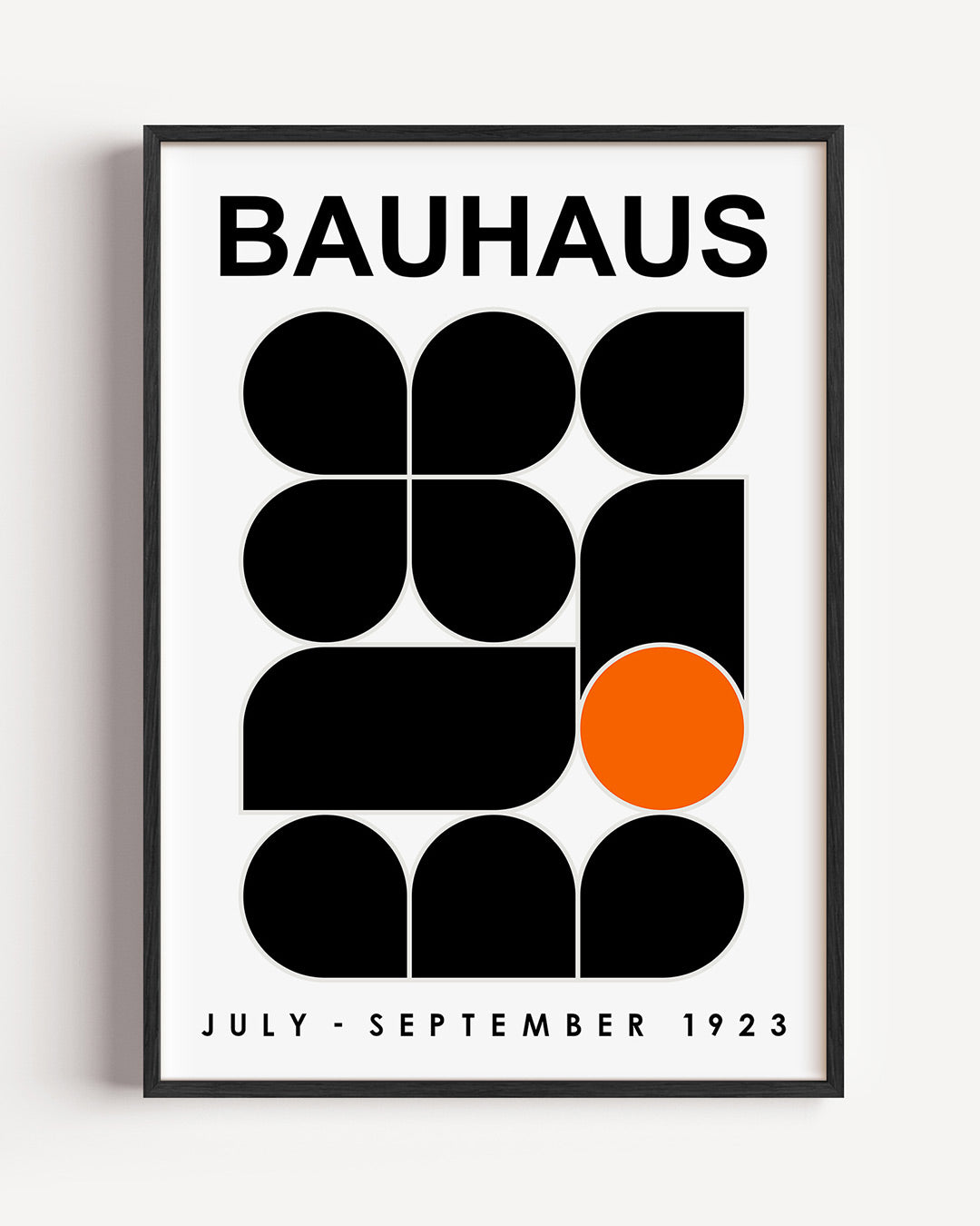 Vormen en kleur – staande Bauhaus poster als wanddecoratie