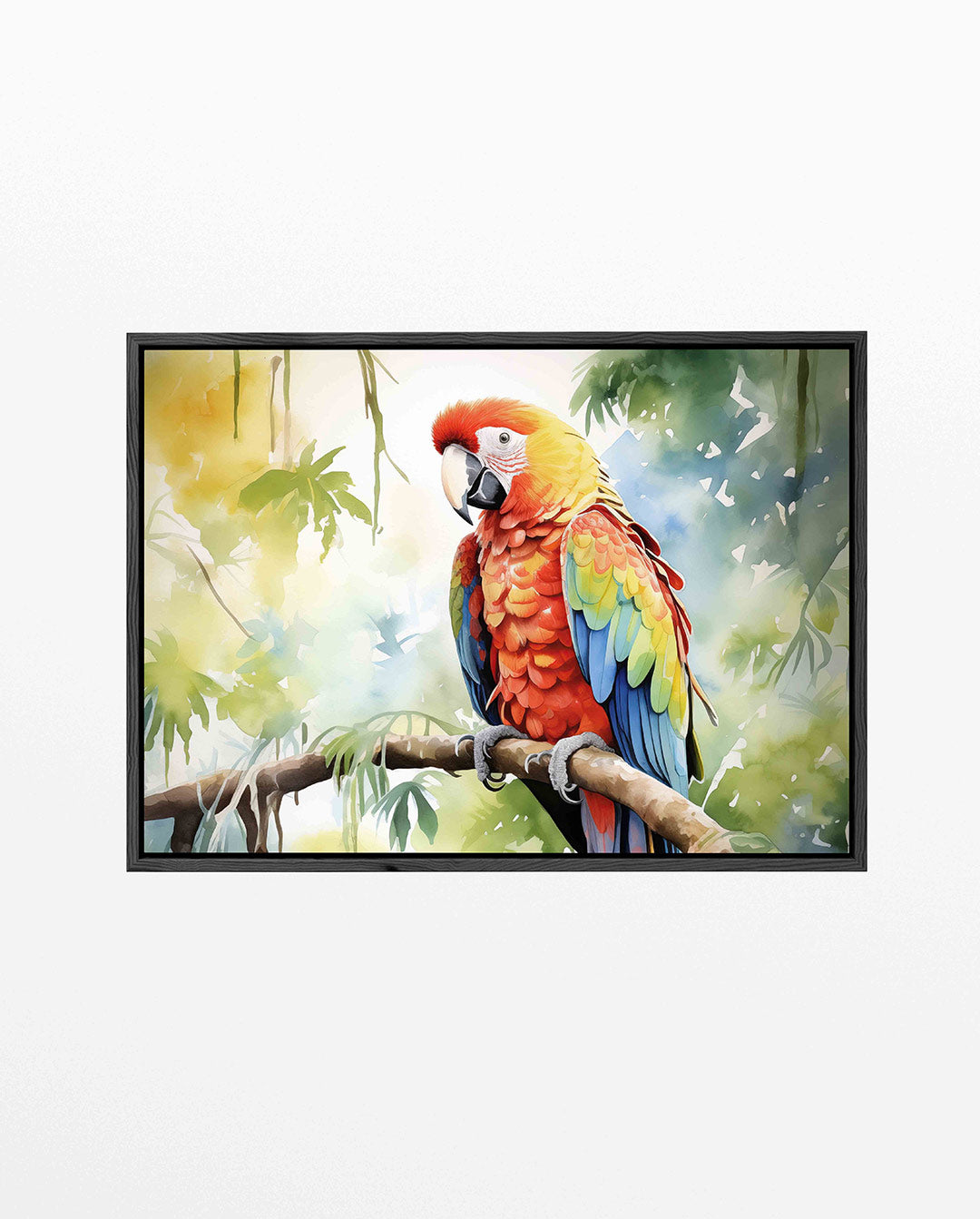 Vrolijke papegaai – Jungle kunstwerk – liggend jungle kunstwerk
