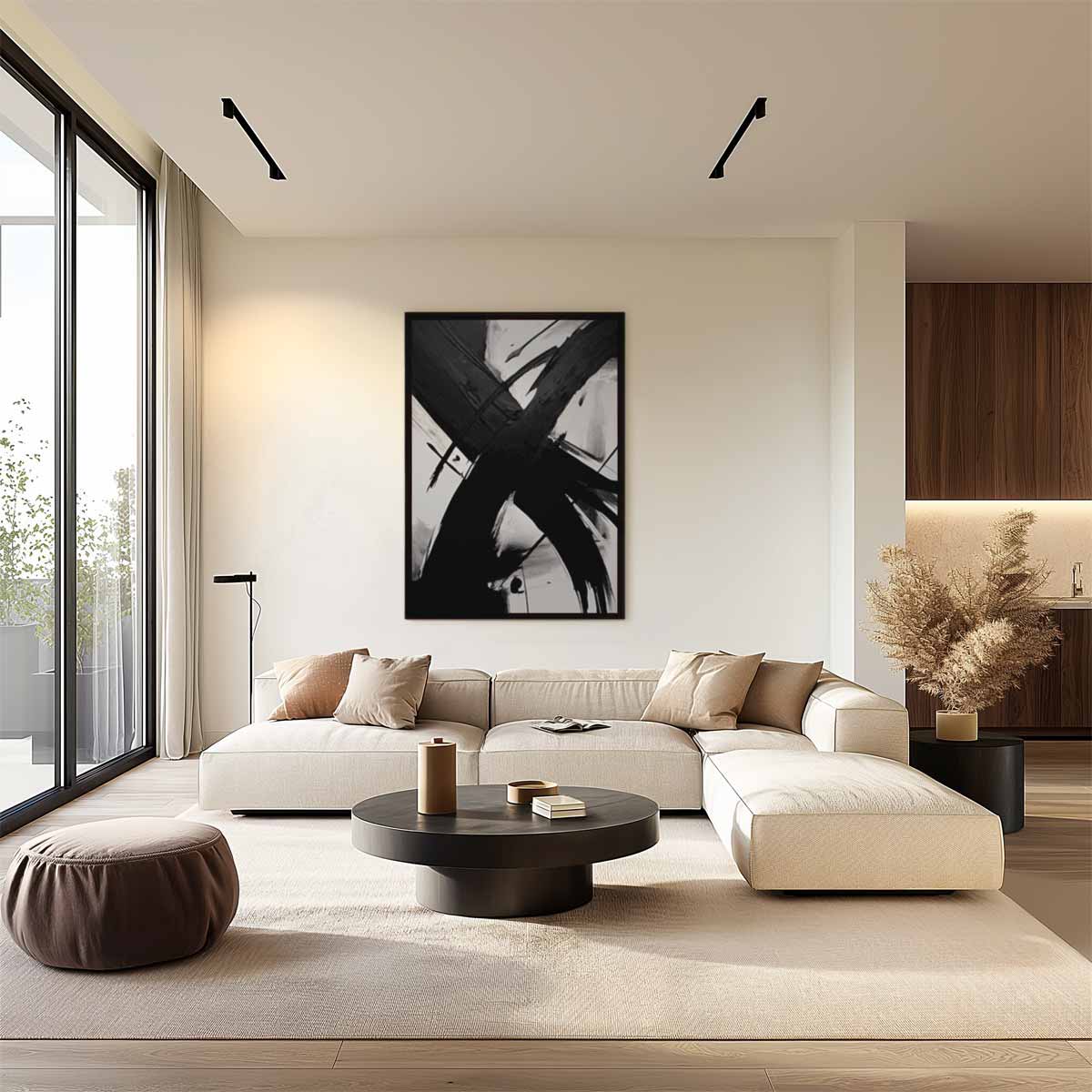 Dynamische Streken – plexiglas wanddecoratie in portret formaat