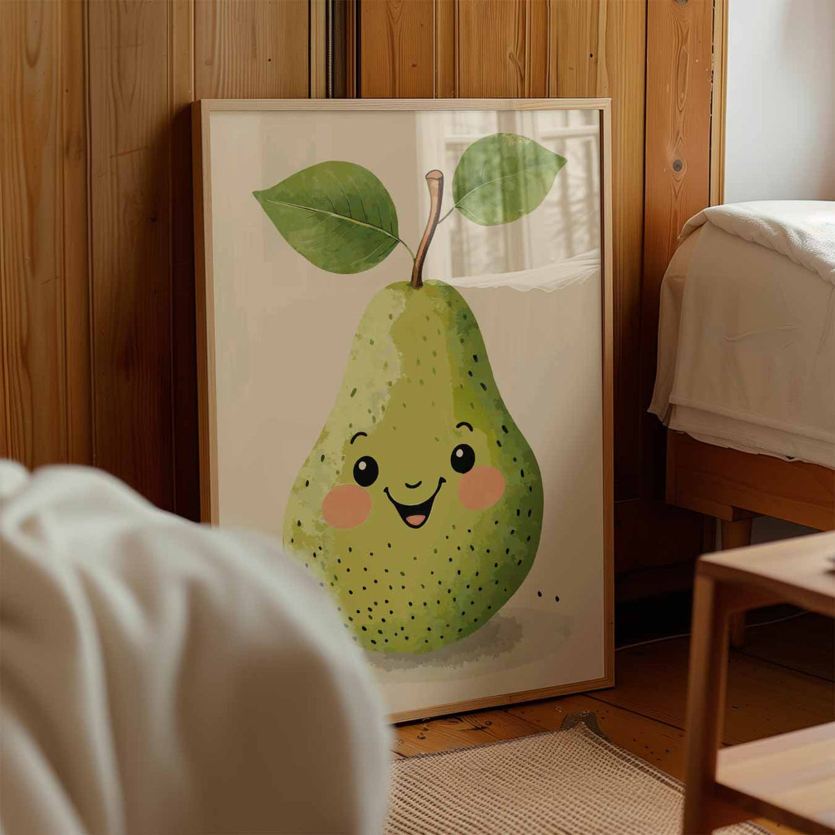 Vrolijke Peer – kinderposter in staand formaat