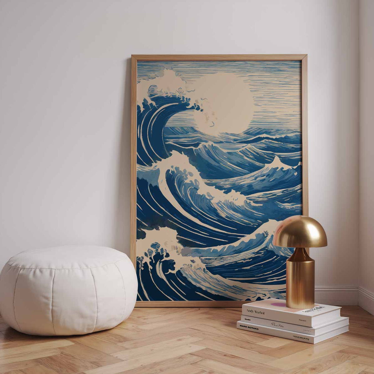 Golvende Oceaankunst – zomerse wandkunst als portret poster