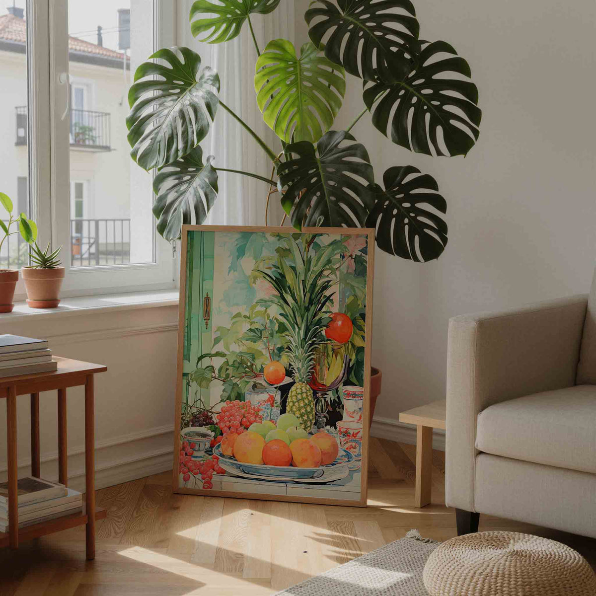 Fruit en planten – staande botanische wanddecoratie van WallArtistic