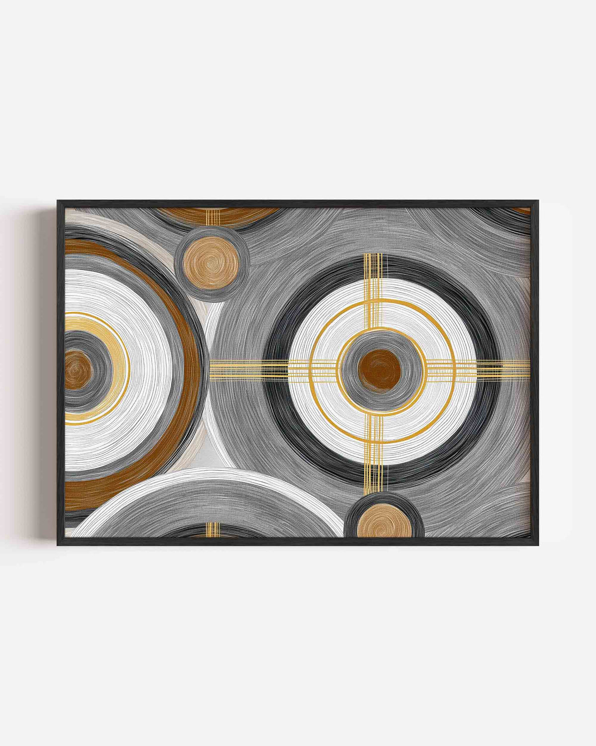 Cirkelpatroon – abstracte landscape poster als wanddecoratie