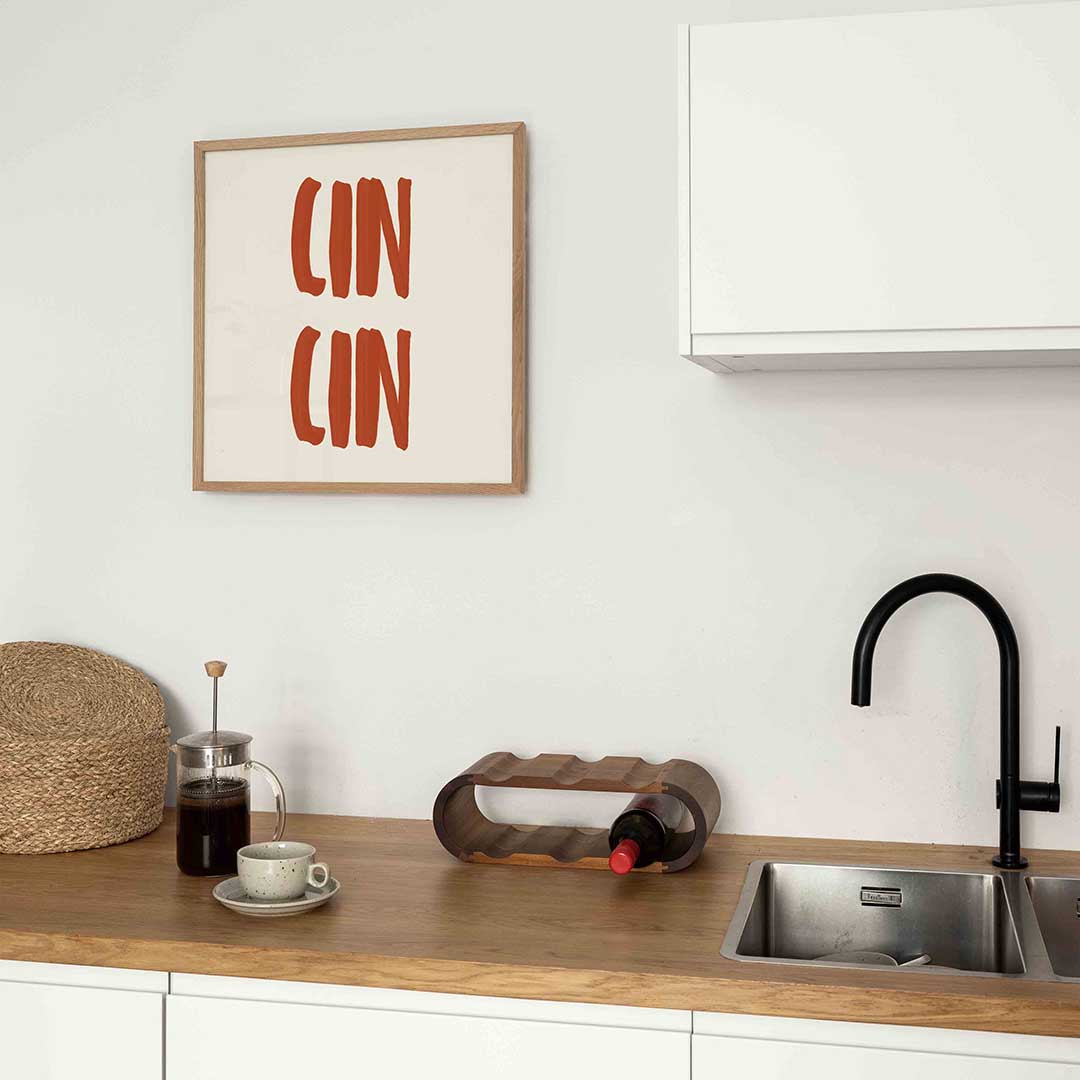 Cin cin – keukenposter in vierkant formaat