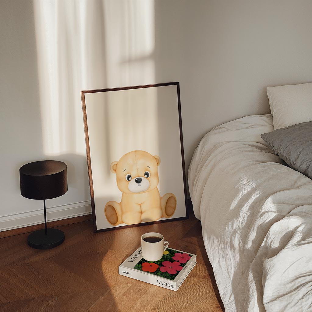 Schattige Beer Kinderkamer – staande kinderkamer wanddecoratie van WallArtistic
