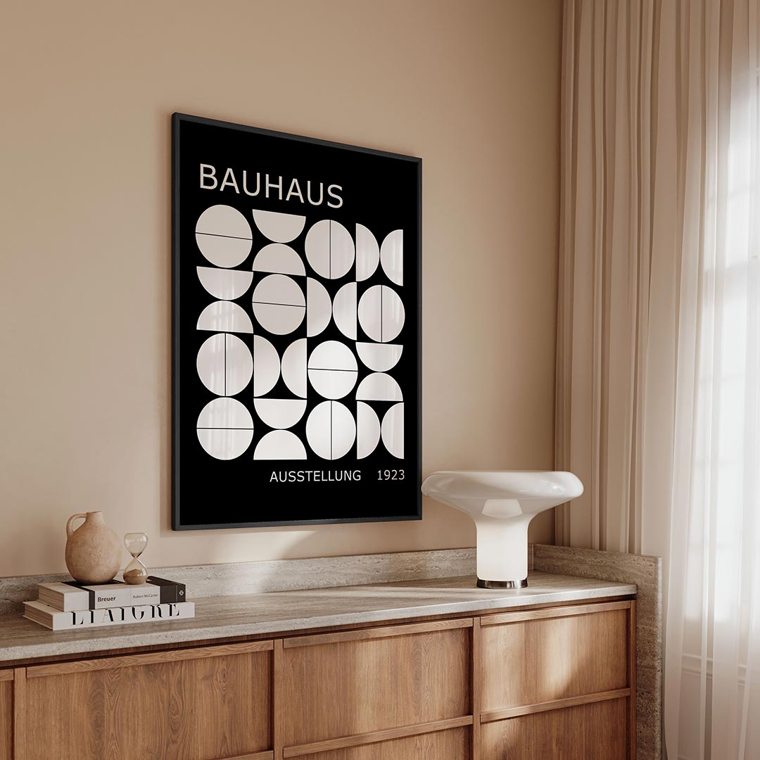  – geometrische Bauhaus poster in staand formaat