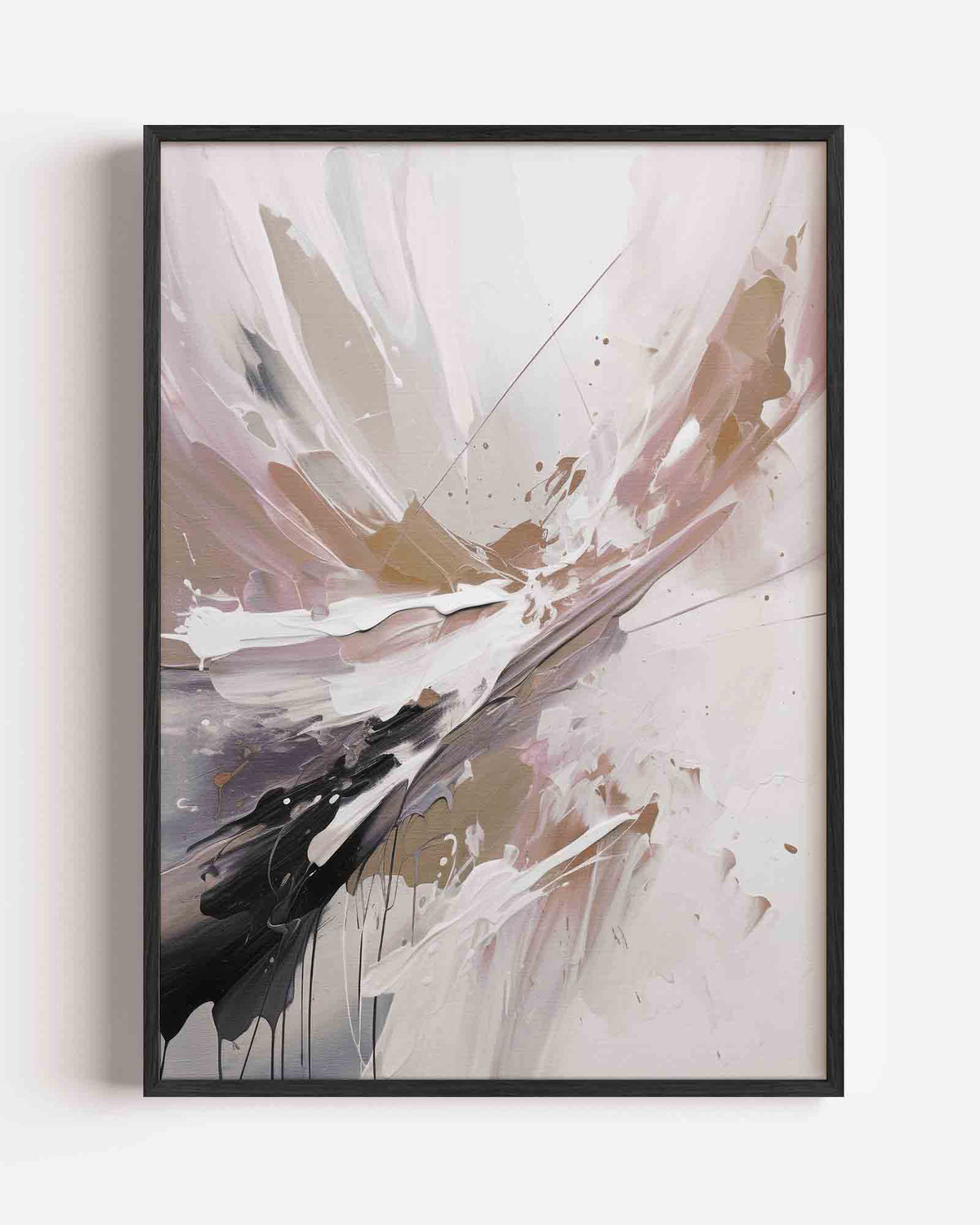 Abstracte vormen – zacht abstracte portret poster als wanddecoratie