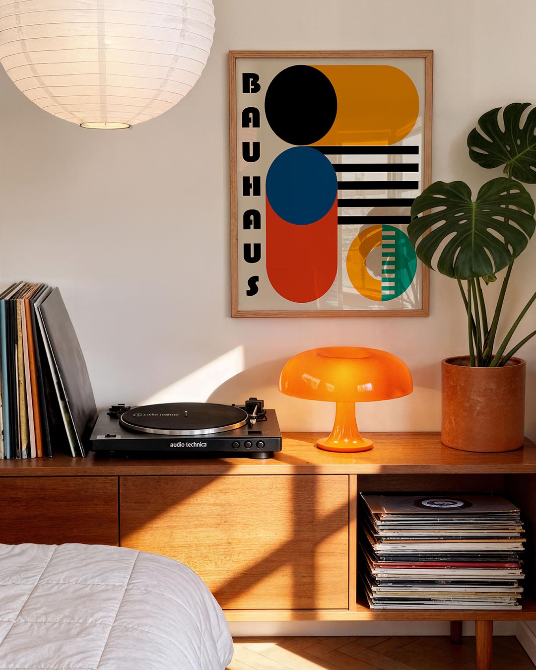 Vormen en kleurvlakken – moderne Bauhaus wandkunst als poster