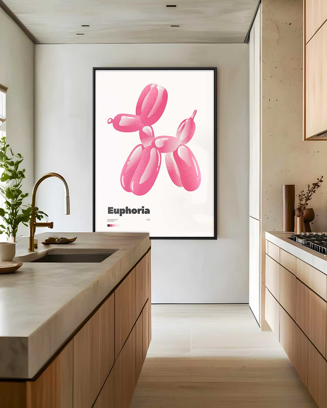 Speelse Euforie – staande wandkunst voor woonkamer of interieur