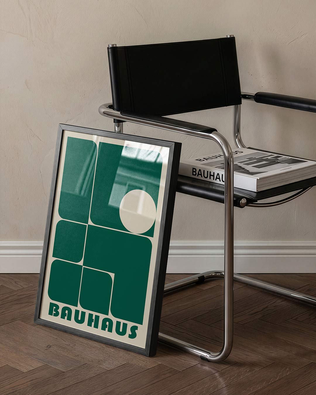 Vorm en balans – staande Bauhaus poster voor aan de muur