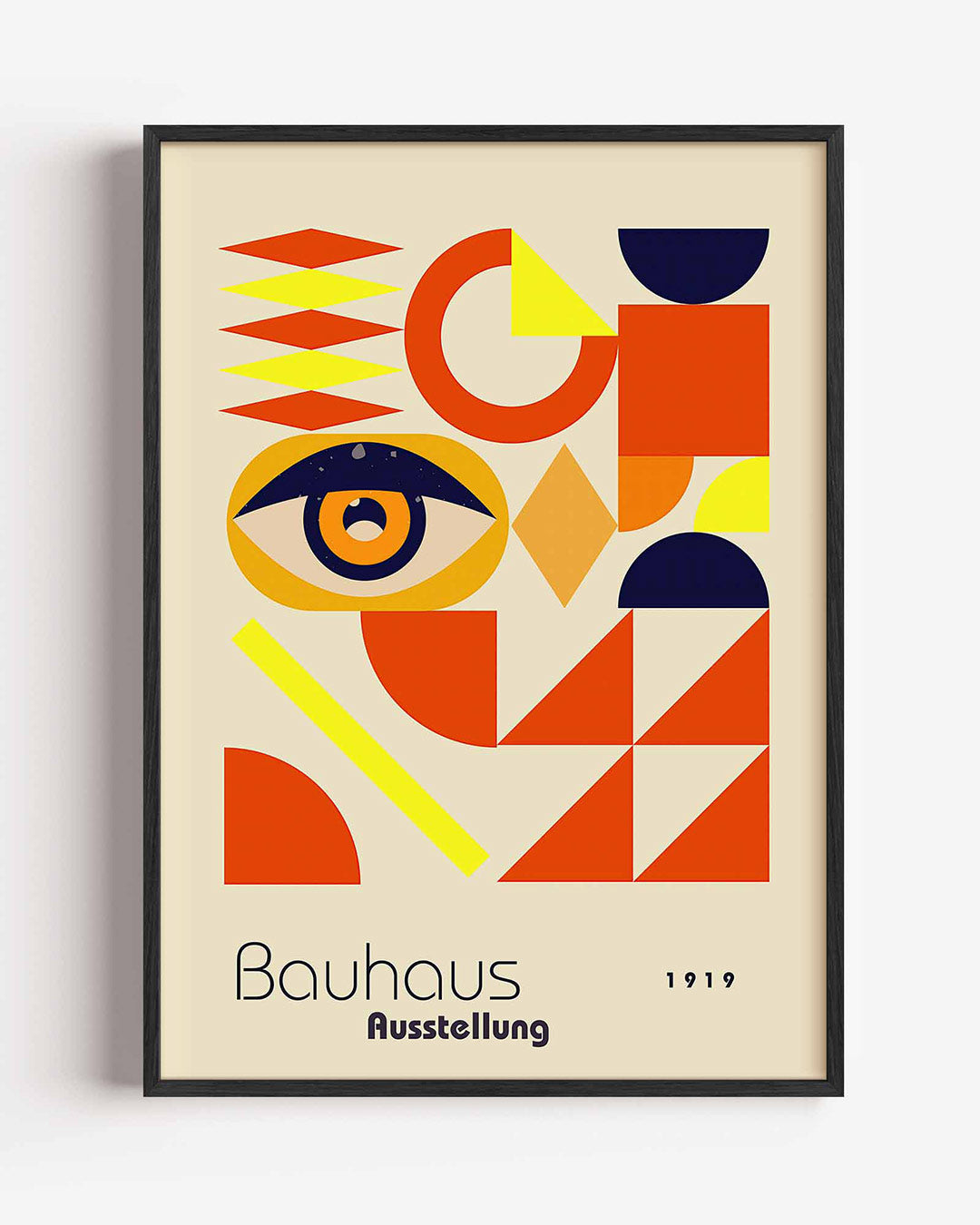 Vormen en vlakkenspel – staande Bauhaus poster als wanddecoratie