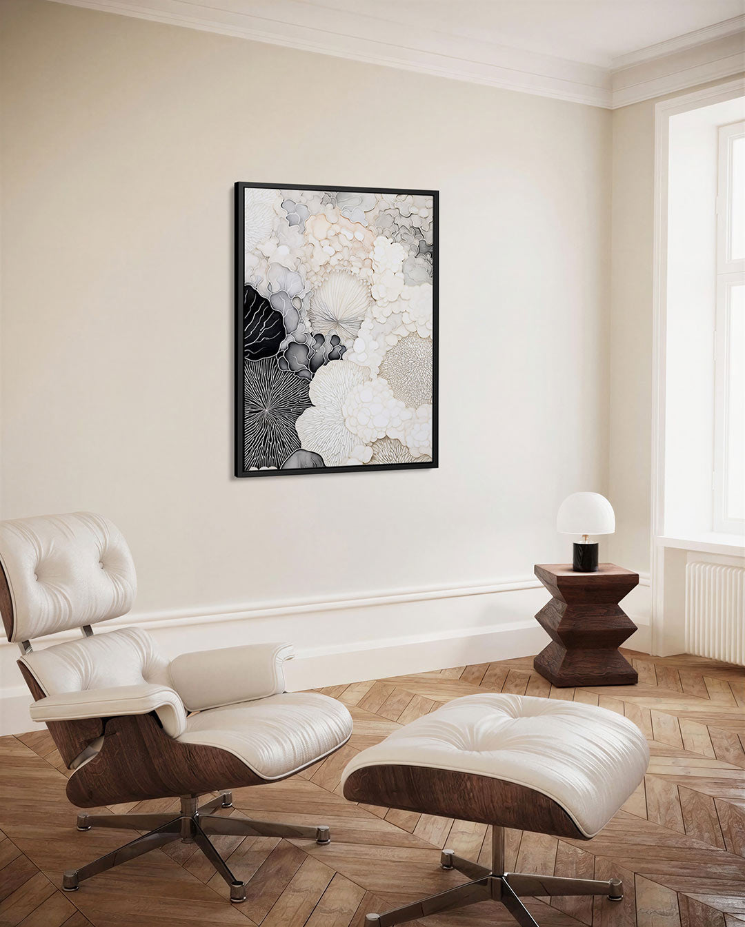 Organische vormen compositie – staand wanddecoratie kunstwerk
