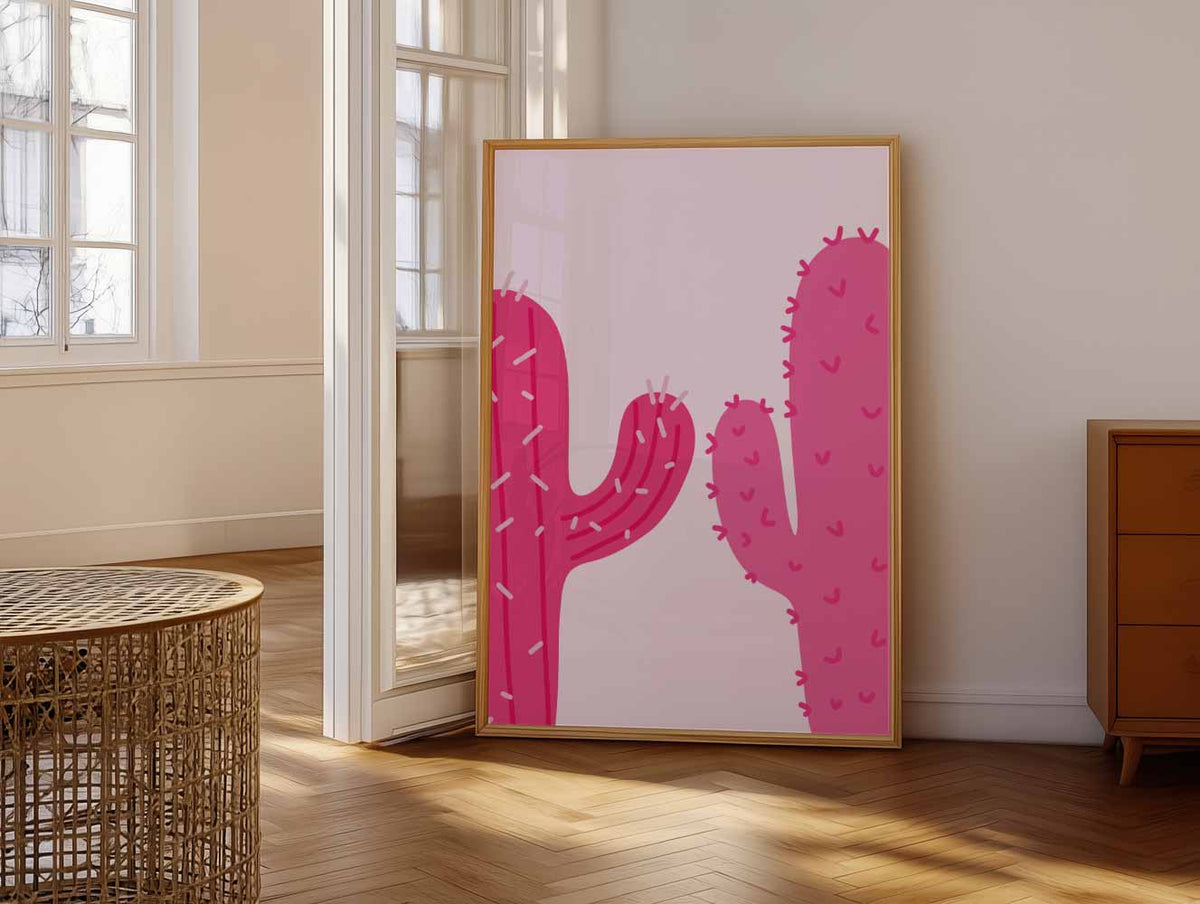 Cactus Fiesta – vrolijke paasillustratie als portret poster