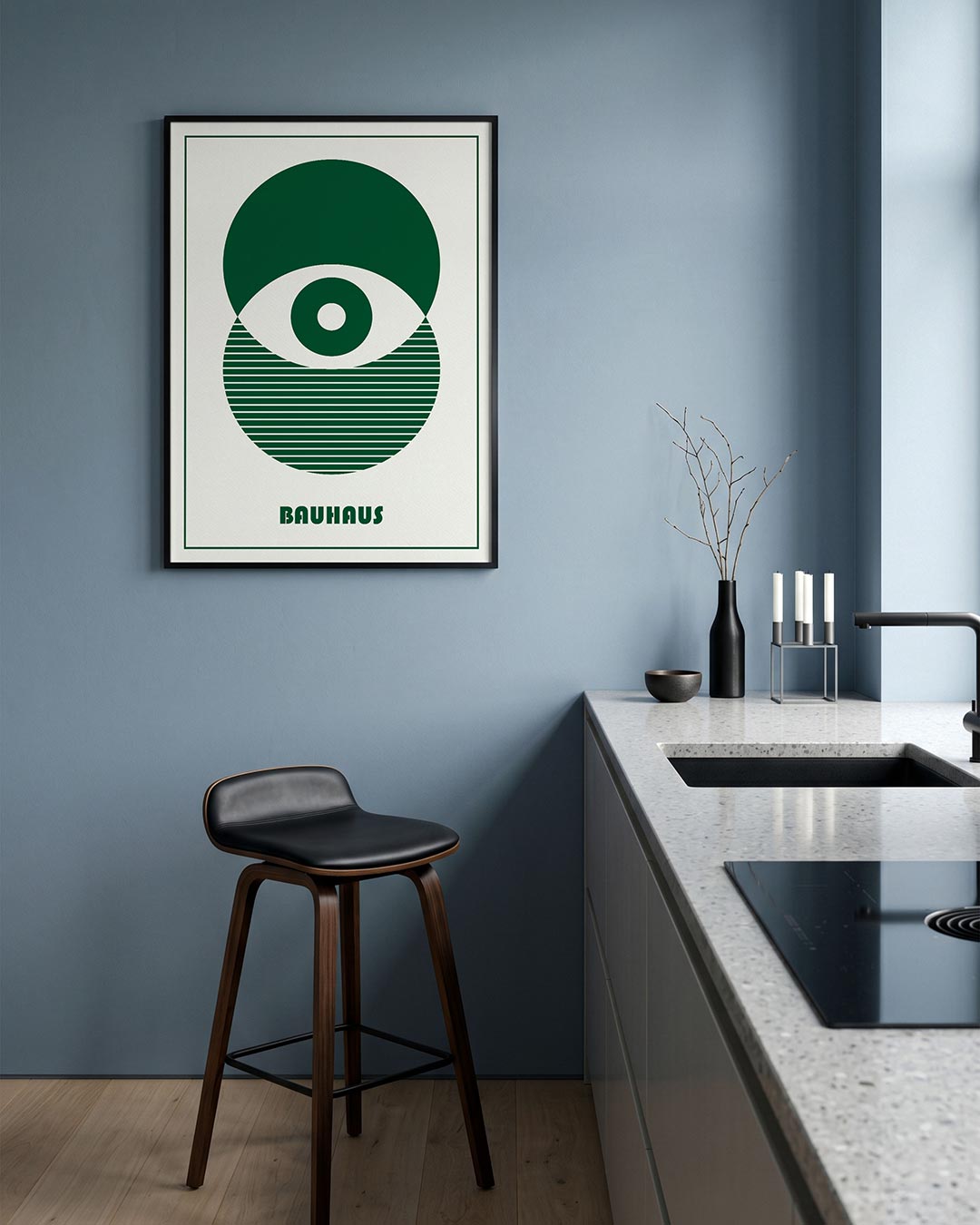  – geometrische Bauhaus poster in staand formaat