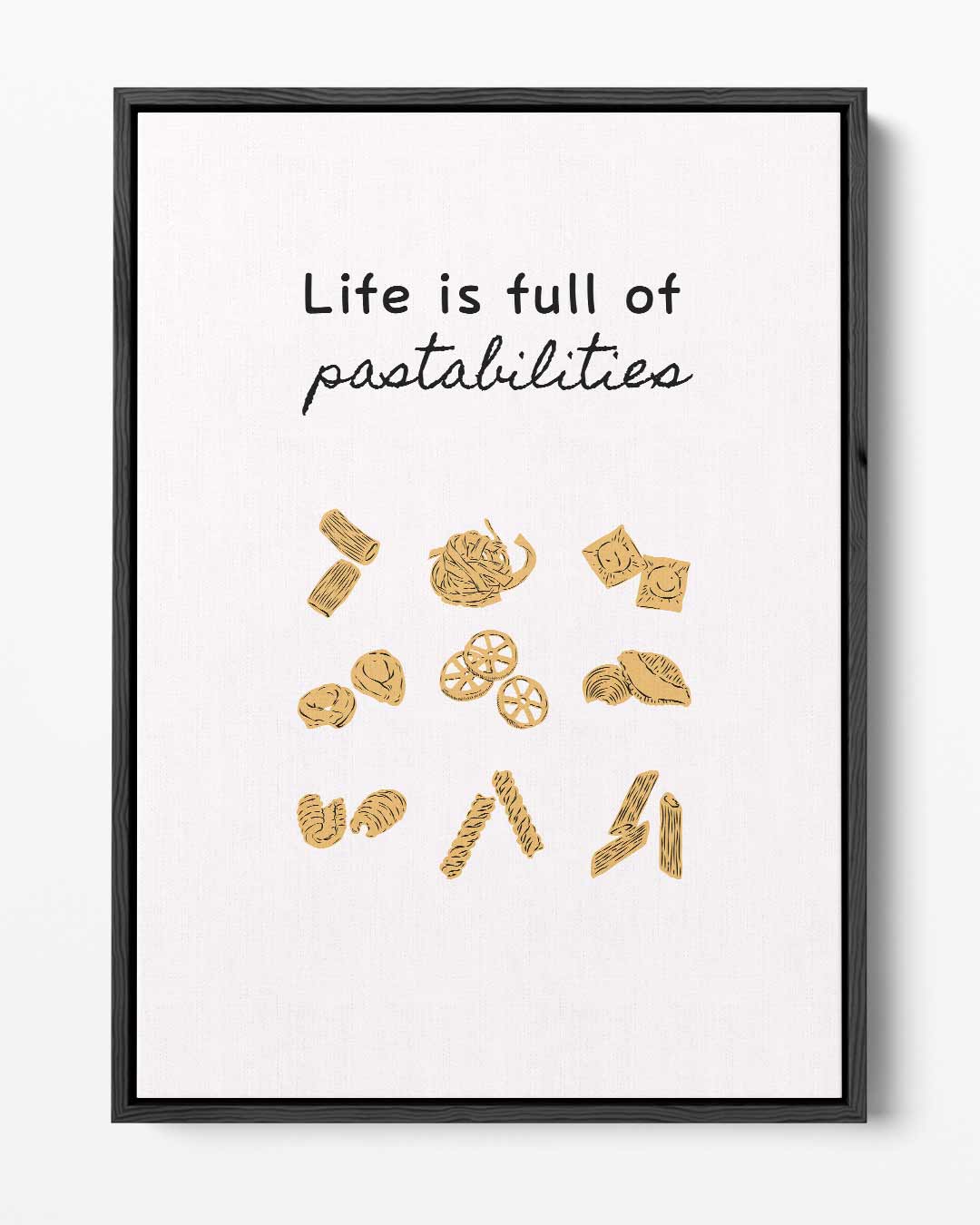 Pasta Inspiratie Poster – portret kunstwerk als wanddecoratie