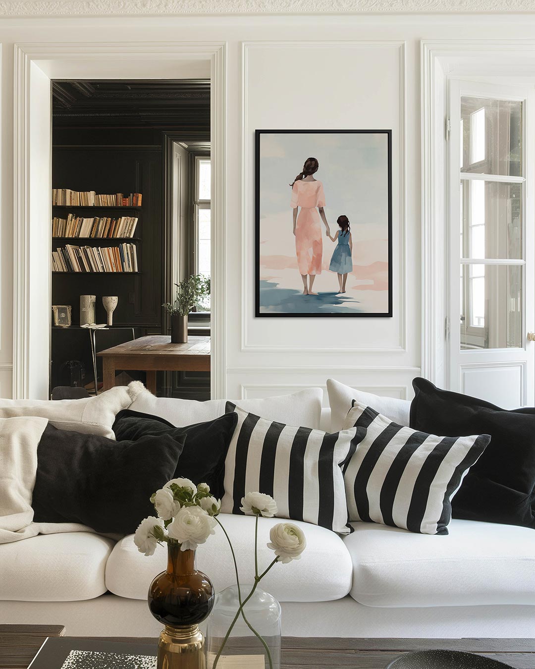 Moeder en kind – decoratief kunstwerk voor aan de muur