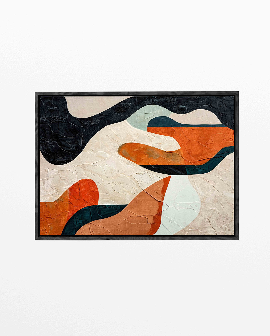 Organische vormen compositie – Overlappende – liggend abstract kunstwerk