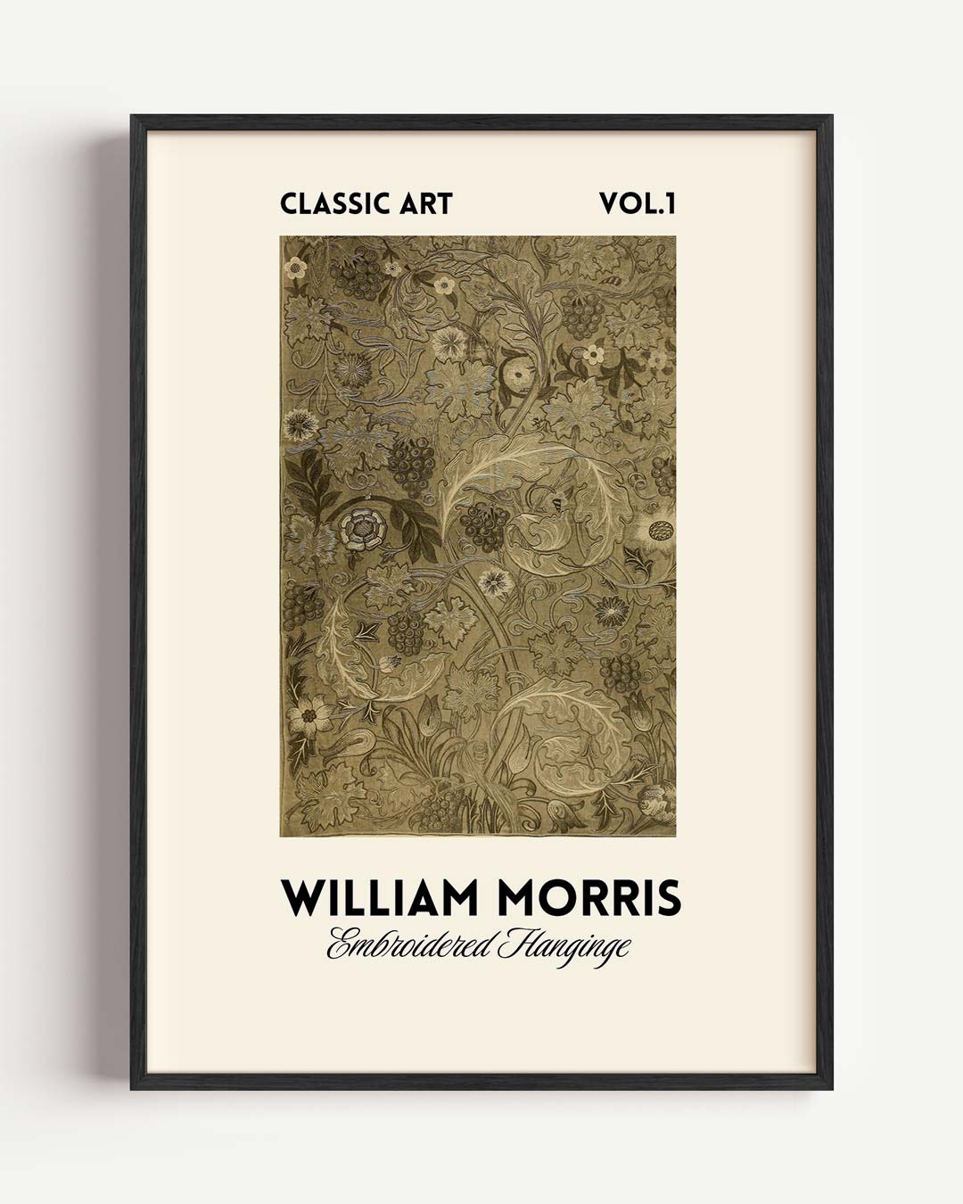William Morris Embroidered Hanging – William Morris portret poster als wanddecoratie