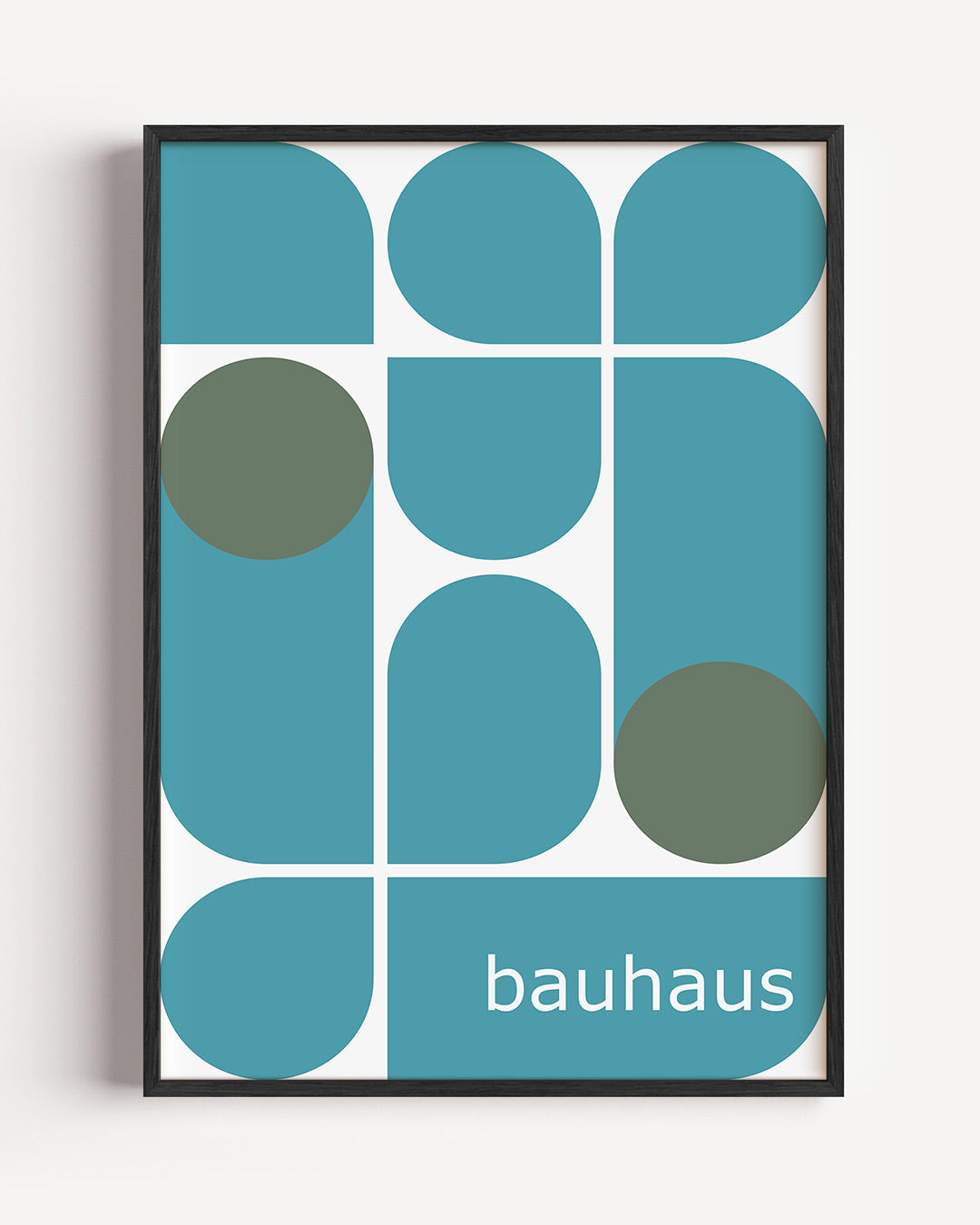 Vorm en balans – staande Bauhaus poster als wanddecoratie