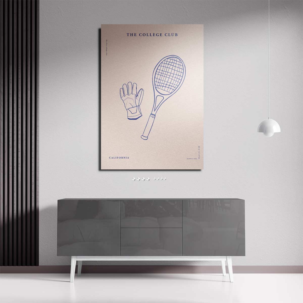 De College Club Print – staande wandkunst voor woonkamer of interieur