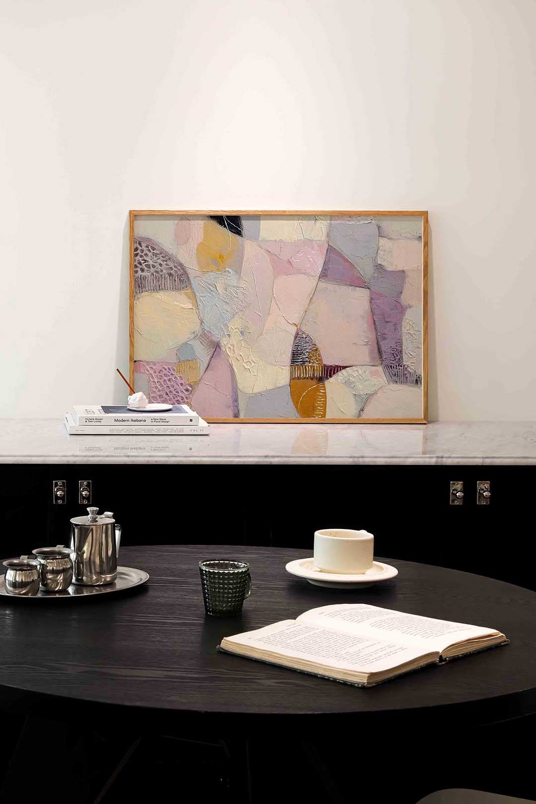Abstracte vormen – abstracte poster in liggend formaat