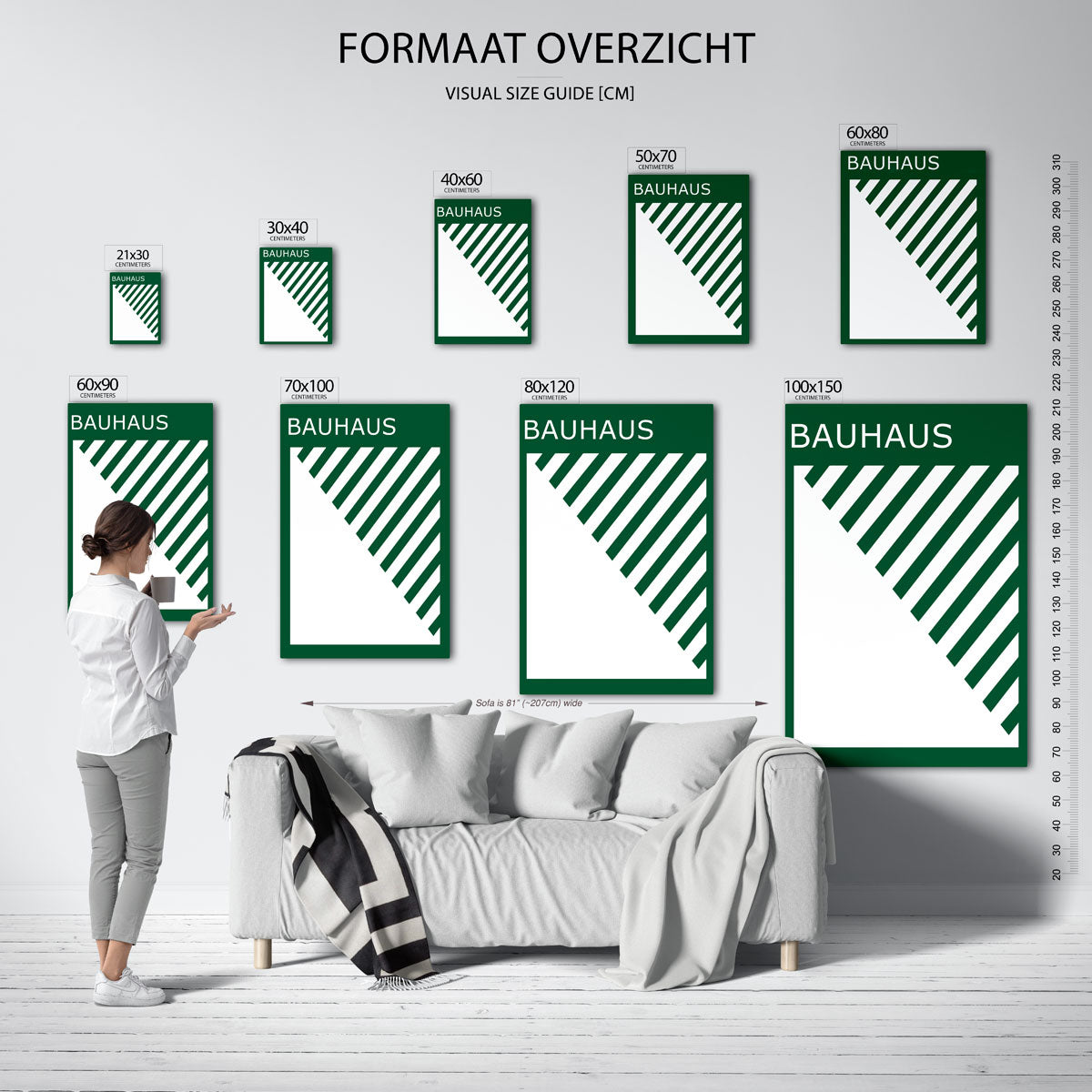  – Bauhaus poster als moderne geometrische wanddecoratie