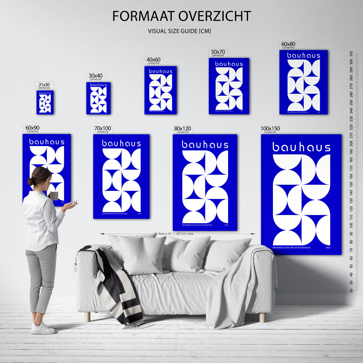 Abstracte – geometrische poster in Bauhaus-stijl van WallArtistic