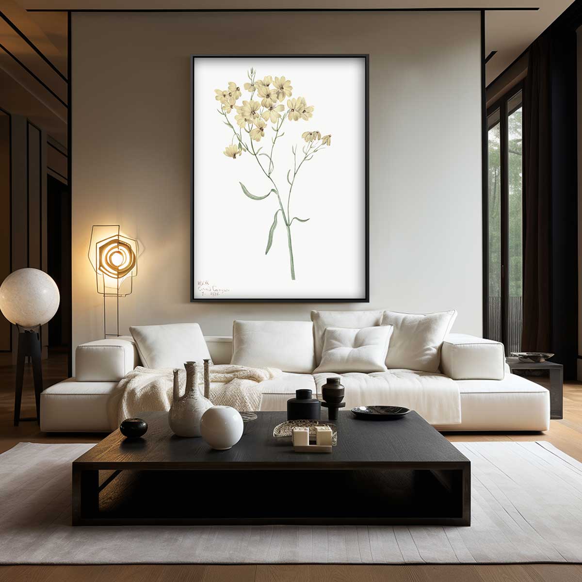Zachte Bloemenpracht – staand kunstwerk voor modern interieur