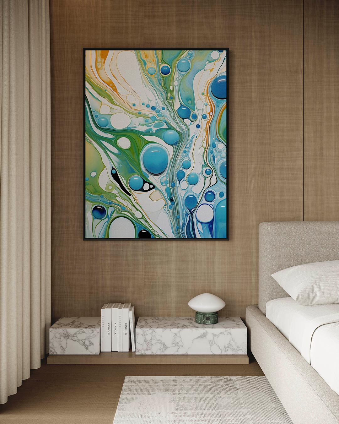 Organische vormen – Wanddecoratie kunstwerk – kunstwerk op canvas, dibond of plexiglas