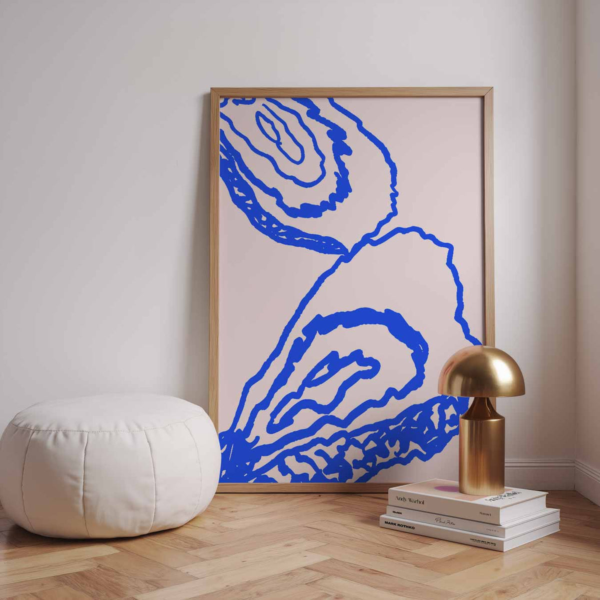 Elegante Oesterlijnen – staande zomer wanddecoratie van WallArtistic
