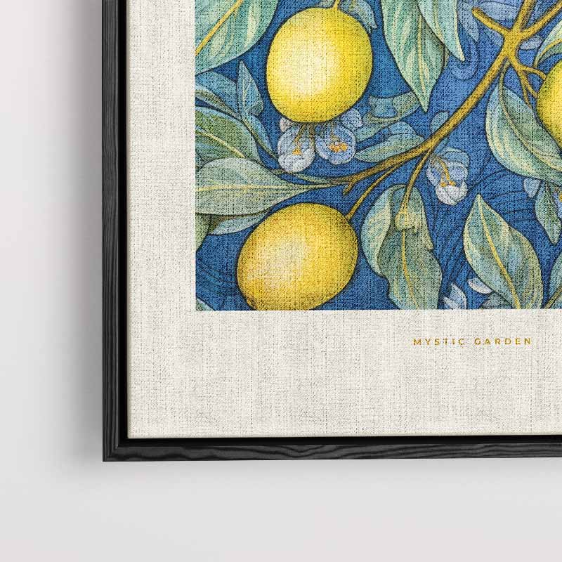 Citroenboom Botanische Print – modern portret kunstwerk van WallArtistic