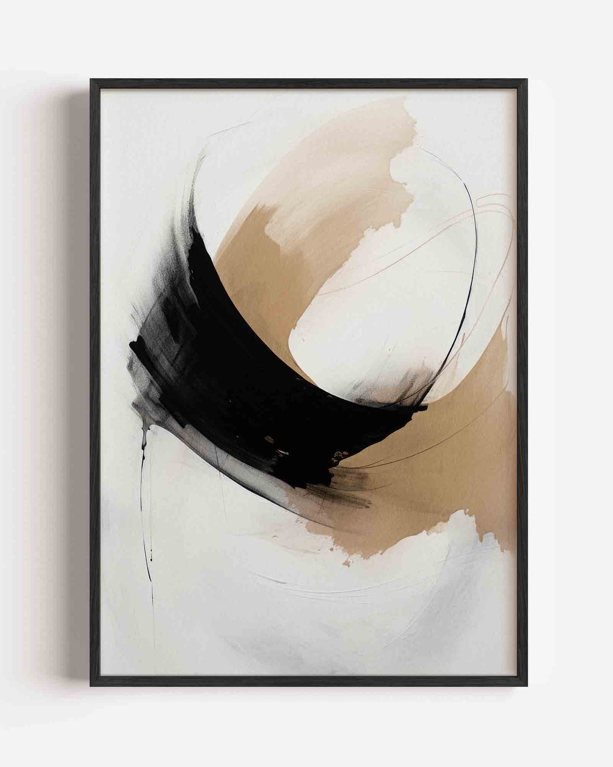 Abstracte penseelstreken – zacht abstracte portret poster als wanddecoratie