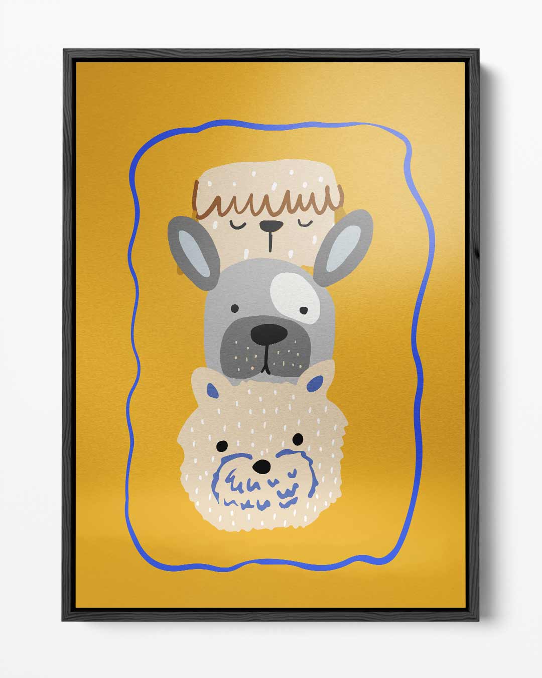 Dierenvrienden Avontuur – portret kunstwerk als wanddecoratie