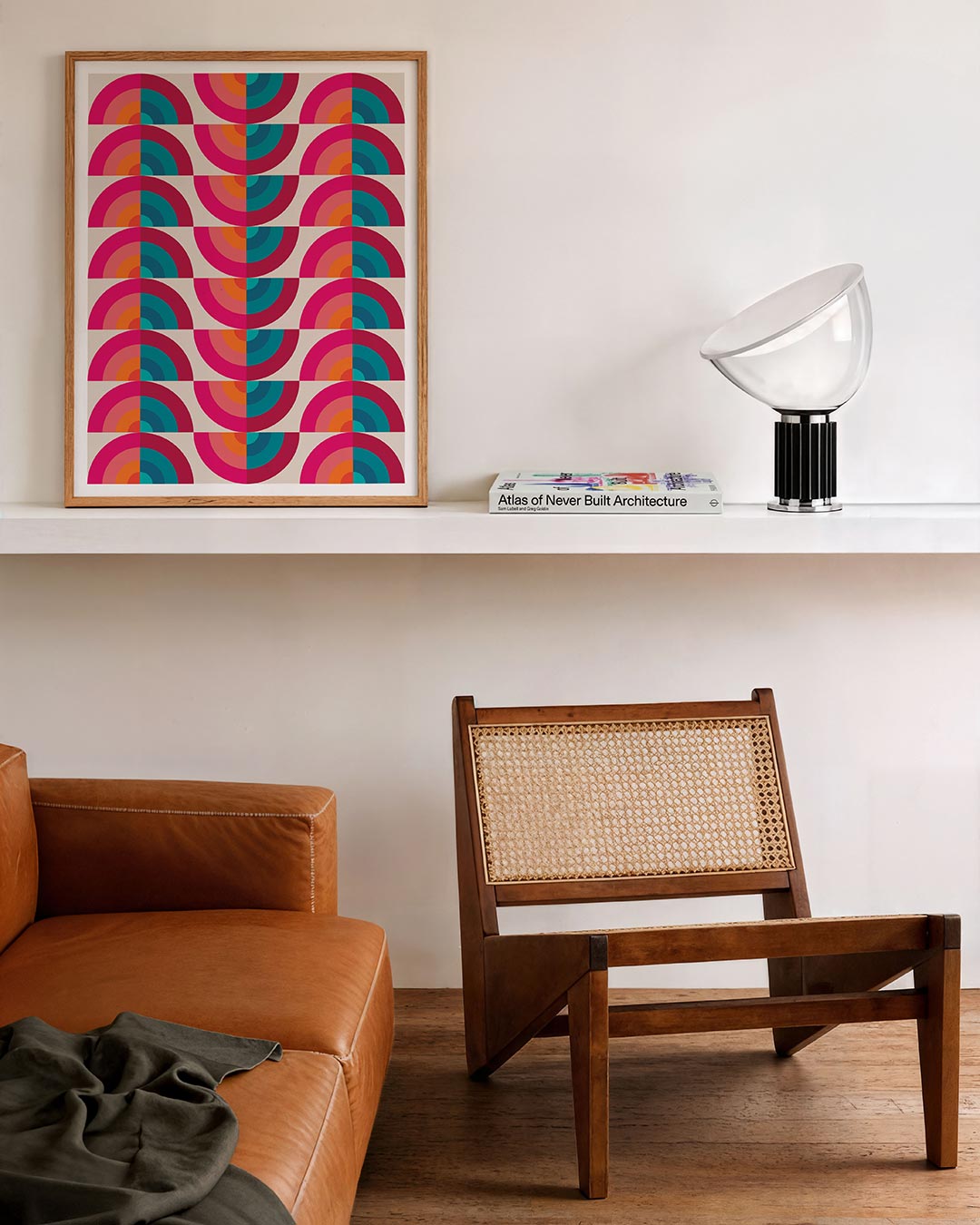 Vormritme en kleur – staande Bauhaus poster voor aan de muur