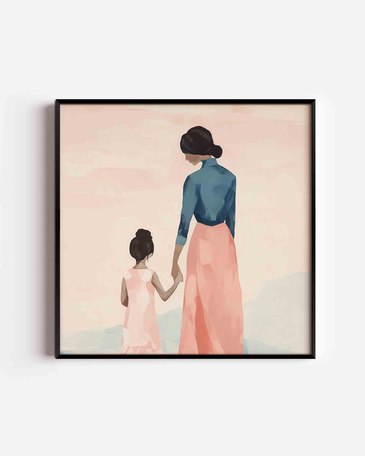Moeder en kind – vrouwelijk portret als vierkante poster