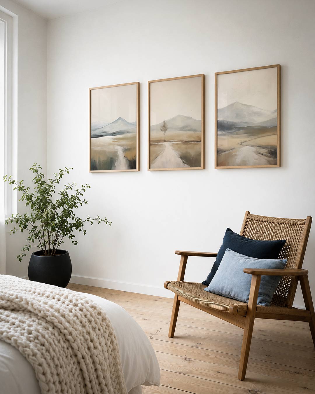 Zachte landschapstonen – een serene compositie met zachte kleuren – weergave 3
