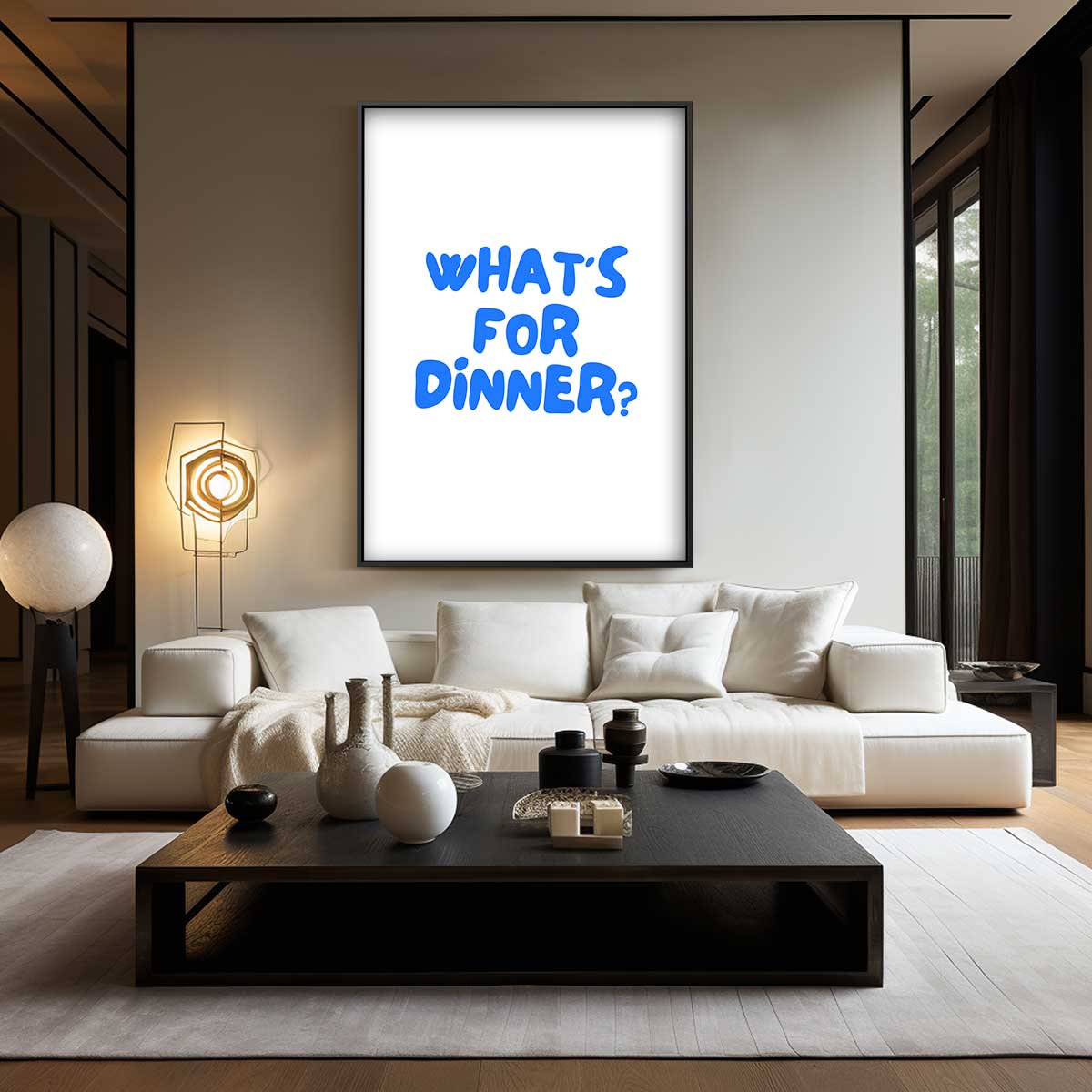 What's For Dinner? – dibond wanddecoratie in staand formaat