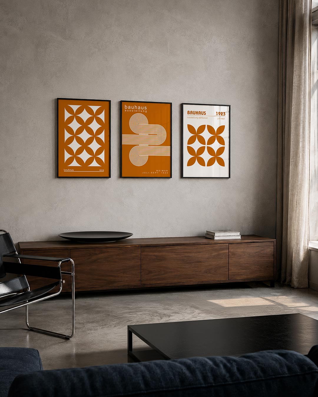 Vormritme en kleur posterset – tweede productweergave – deze posterset in drie delen toont een ritmisch patroon van