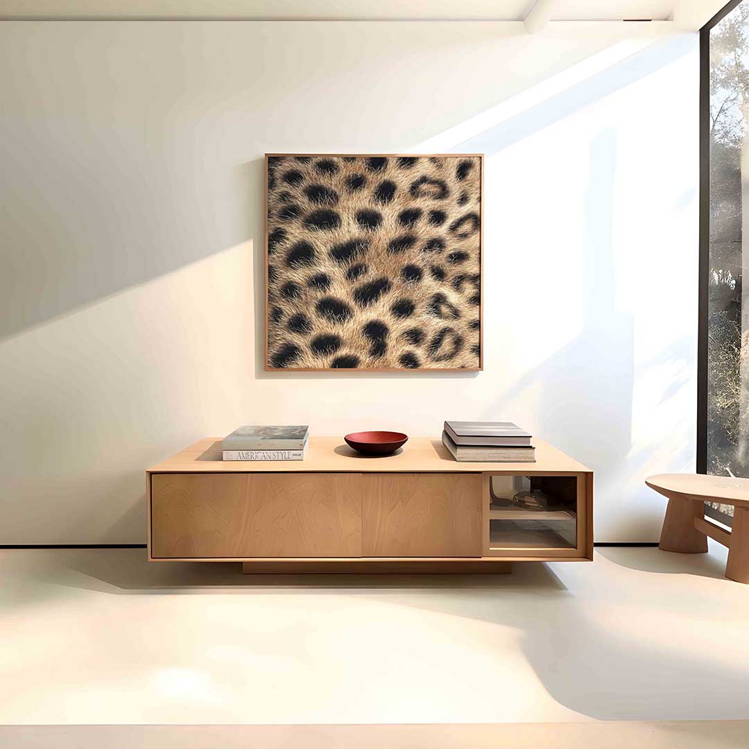 Luipaardprint – vierkante jungle wanddecoratie van WallArtistic