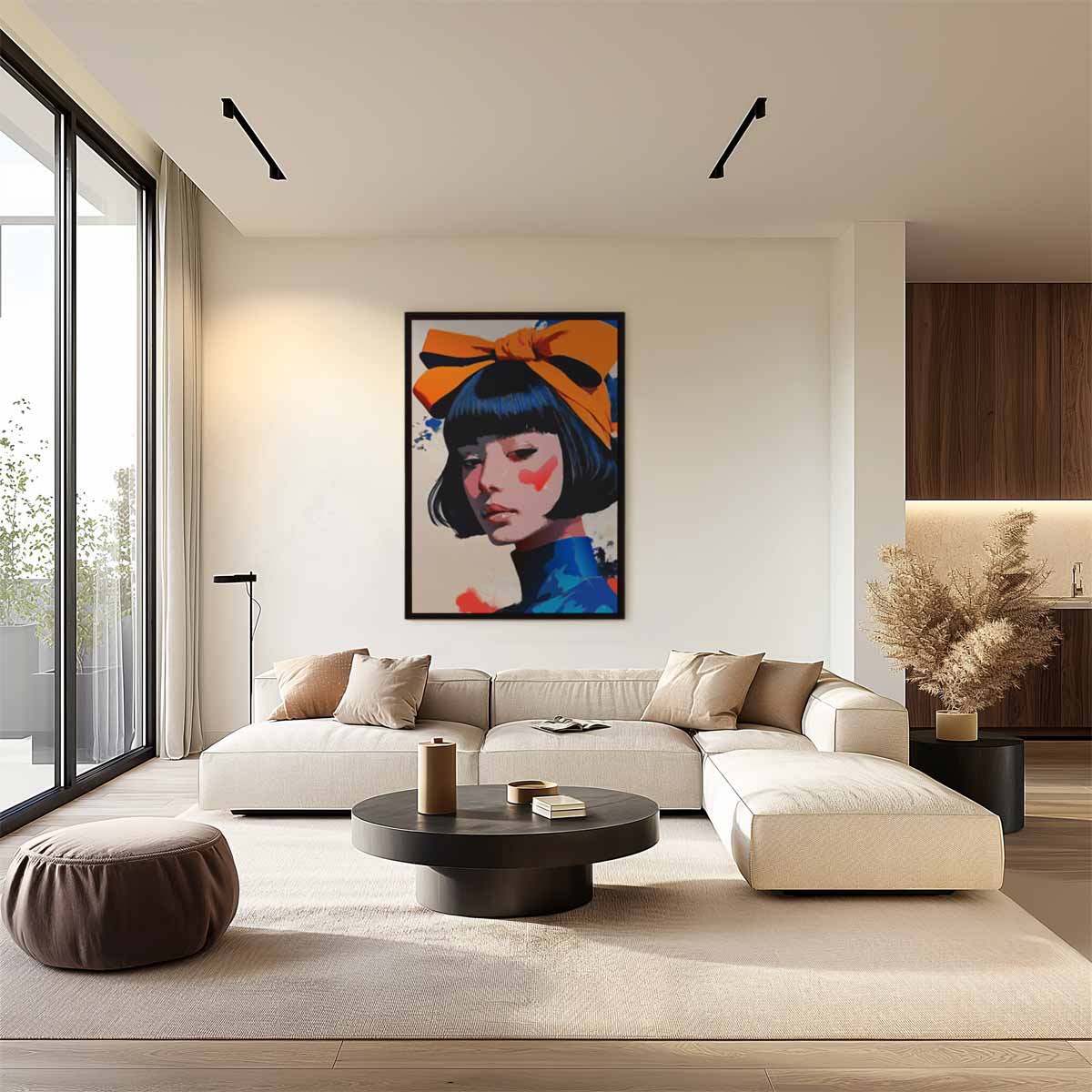 Vrolijke Kleurenprinses – staand kunstwerk voor modern interieur