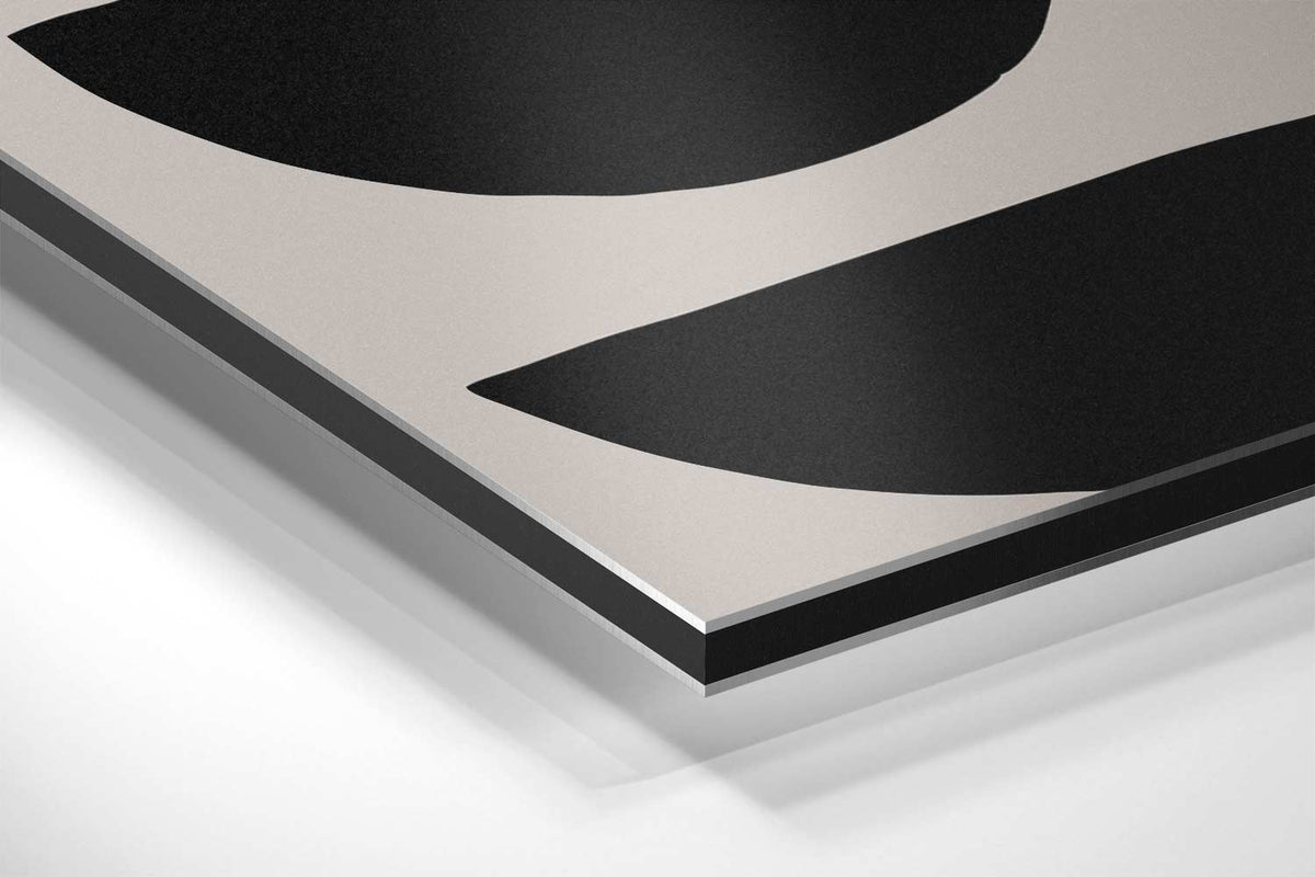 Geometrische Schaduwpatronen – canvas kunstwerk als wanddecoratie