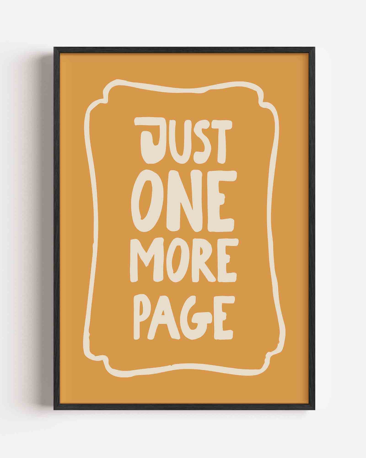 Just one more page – hedendaagse illustratie portret poster als wanddecoratie
