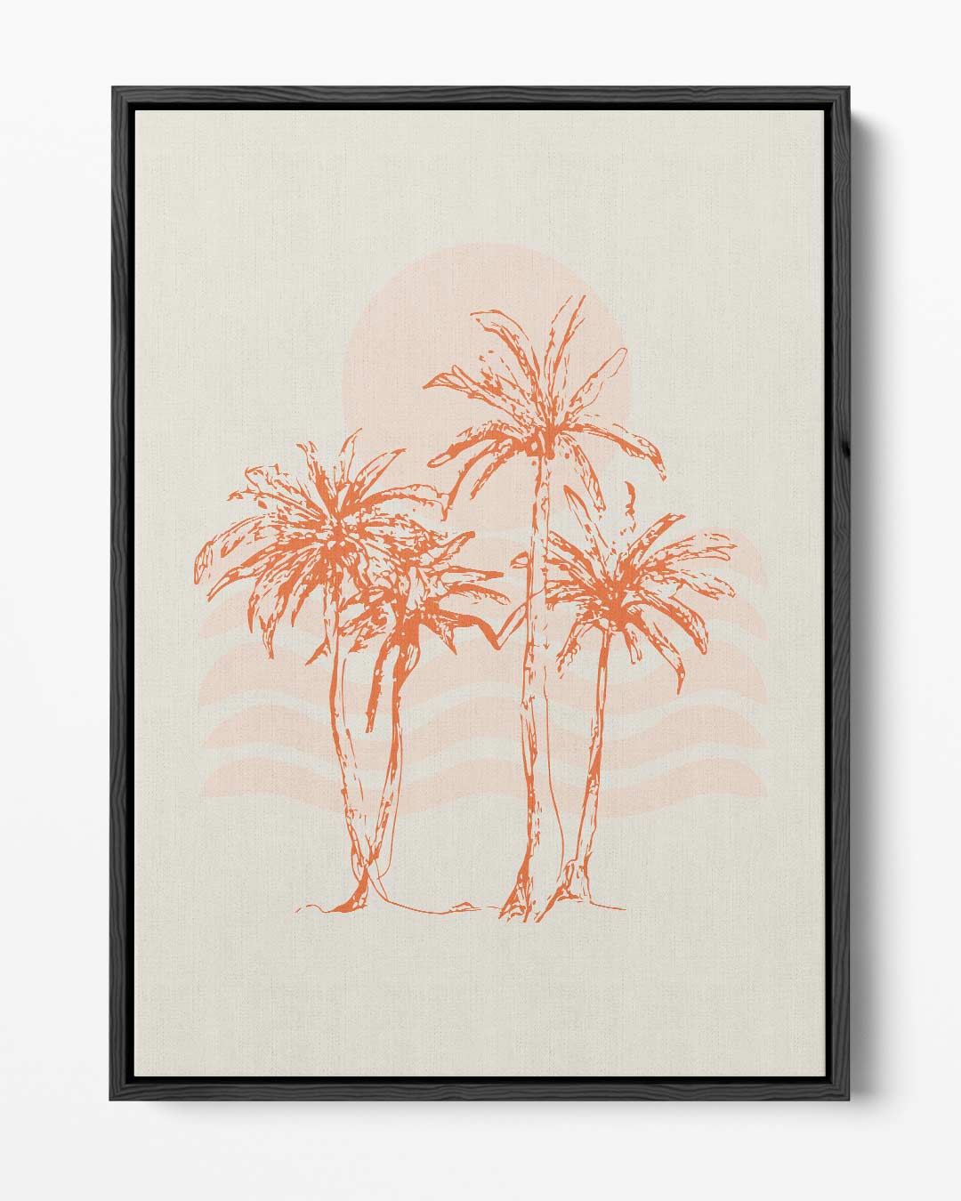 Tropische Palmbomen – portret kunstwerk als wanddecoratie