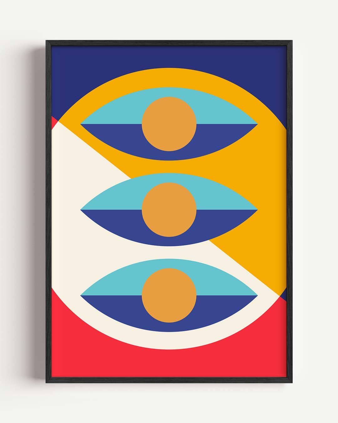 Moderne Abstracte Ogen – dieren portret poster als wanddecoratie